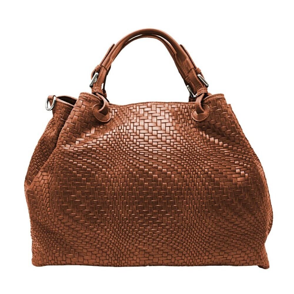 Braided Leather Tote/Shoulder Handbag